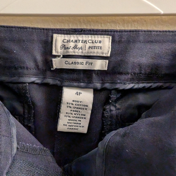 Charter Club Navy Dress Pants, 4P - Picture 3 of 3